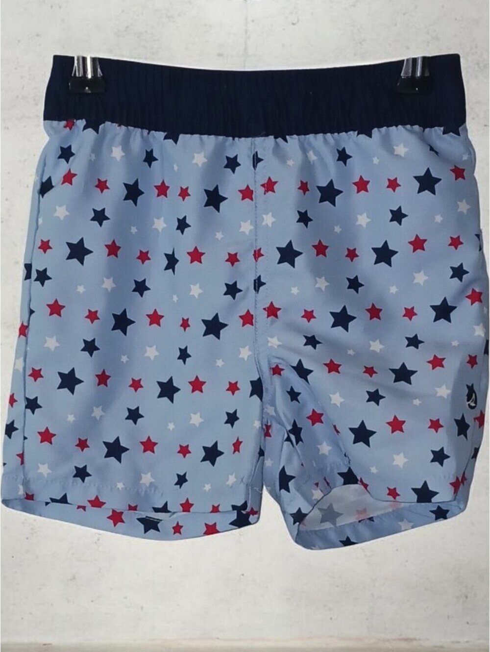 NWT Sperry Star Print Swim Trunks Patriotic Red White Blue Shorts